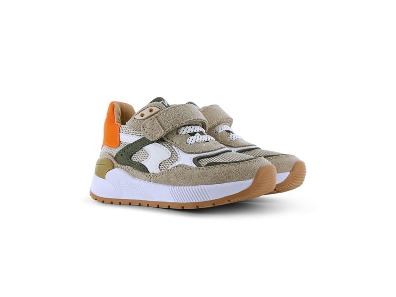 Shoesme sneaker beige met oranje
