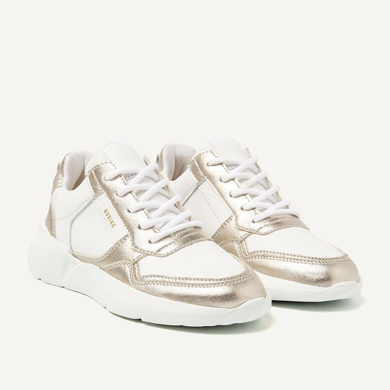 Nubikk Roque Road Wave JR - White/ Gold