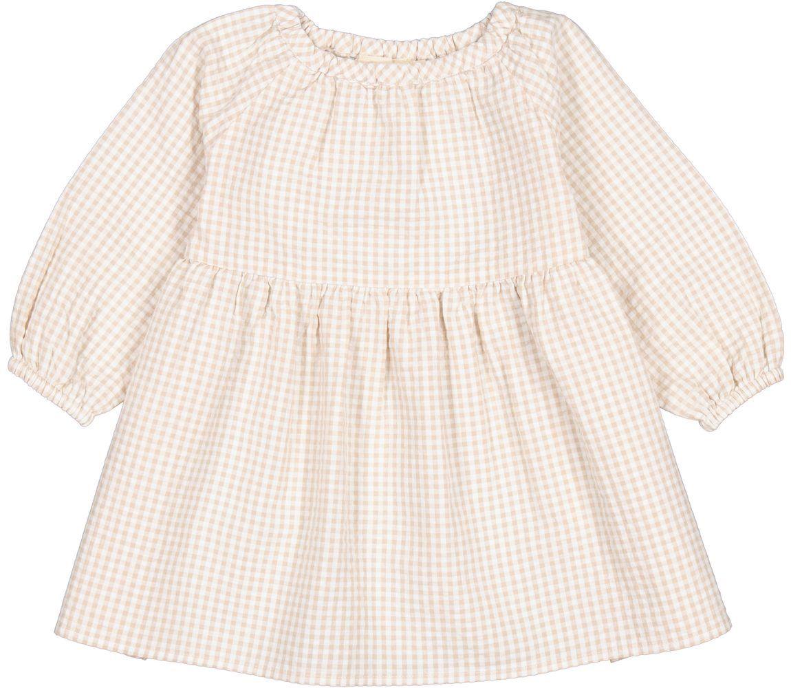 MarMar Copenhagen // Dress Grey Sand Gingham, Maat: 68