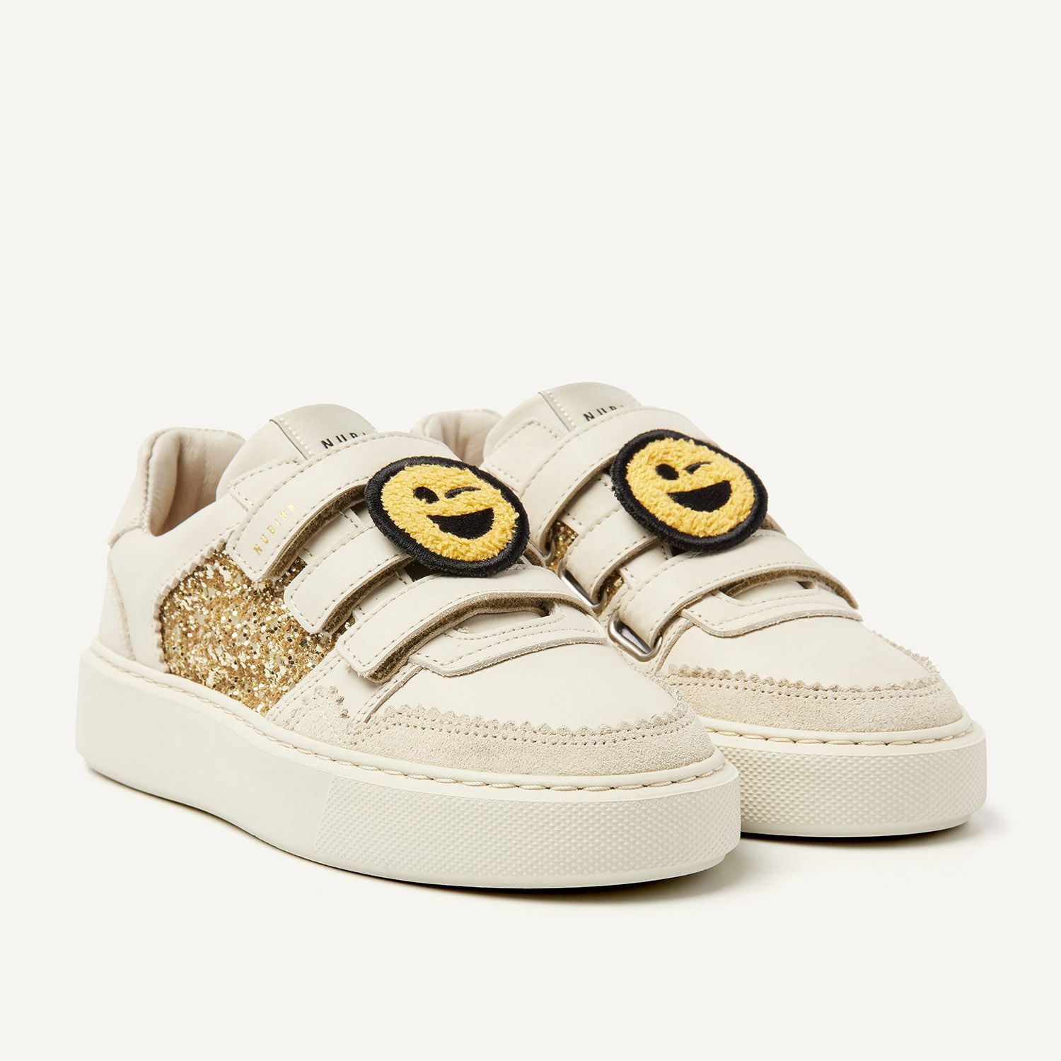Nubikk Vince Straps JR - Beige Glitter Nubikk Vince Straps JR - Beige Glitter, Maat: 28