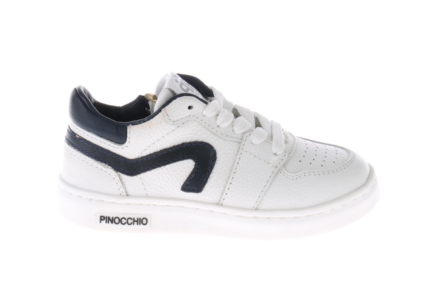 Pinocchio sneaker - wit met donkerblauw