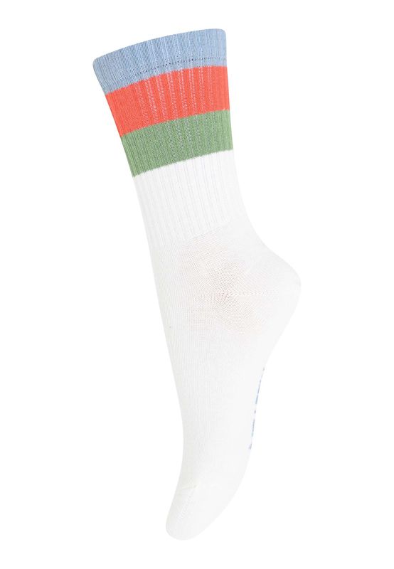 Melton Wide stripes socks - Snow White