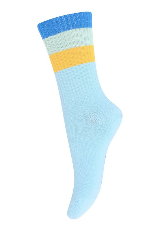 Melton Wide stripes socks - Sky Blue