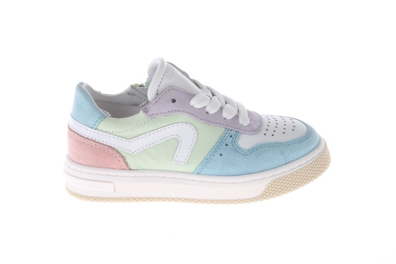 Pinocchio sneaker - lichtgroen met blauw en lila