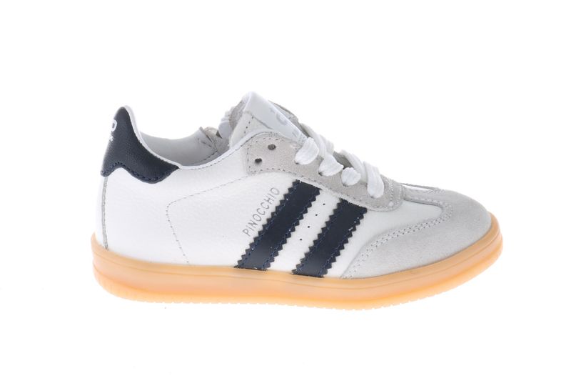 Pinocchio sneaker - wit met zwarte strepen
