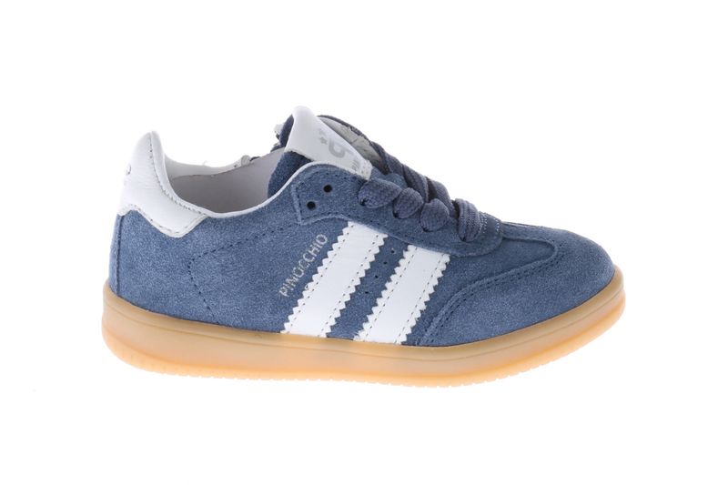 Pinocchio sneaker - jeansblauw met witte strepen