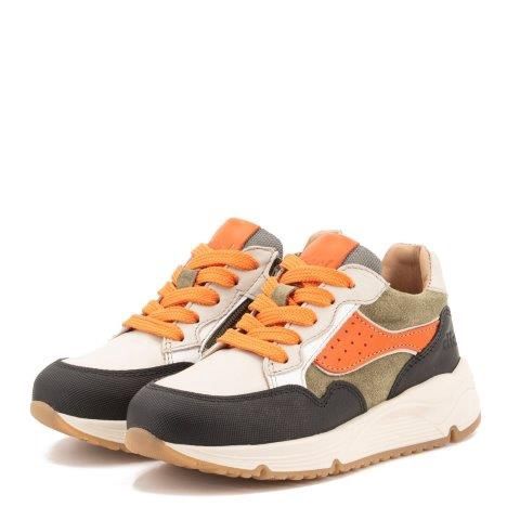 Clic! Sneaker donkerblauw met oranje en groene details