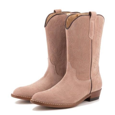 Clic! Cowboylaars suede oudroze