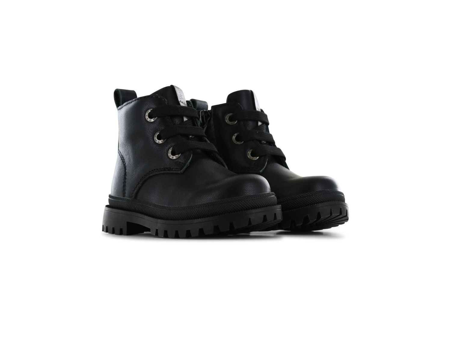 Shoesme zwarte bikerboot met veters