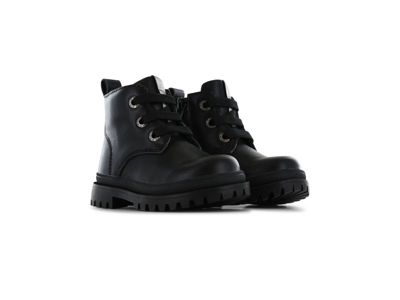Shoesme zwarte bikerboot met veters
