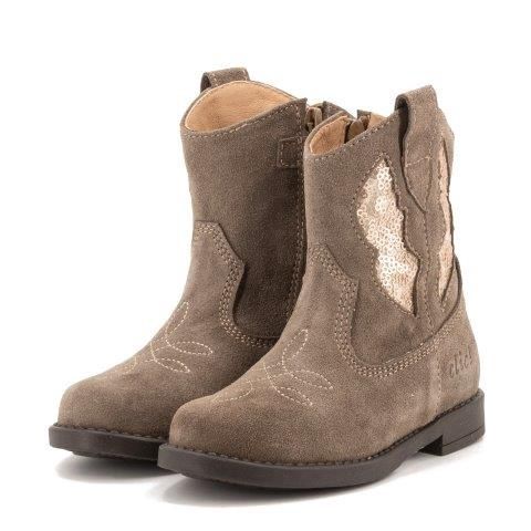 Clic! Halfhoge laars taupe met details