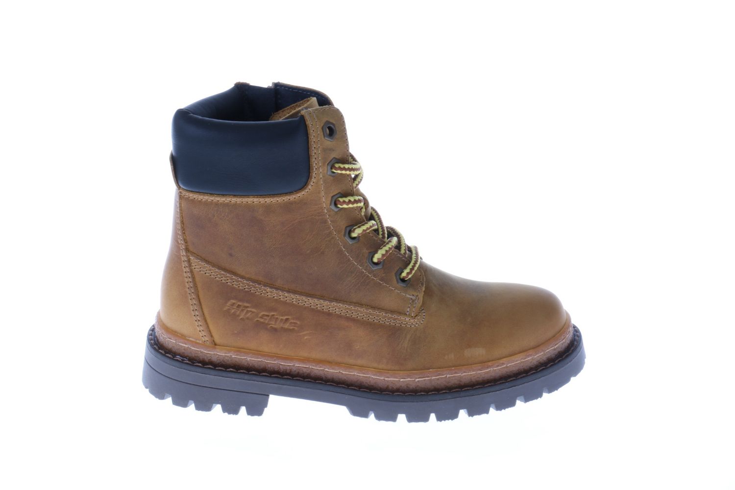 HIP veterboot - cognac met rubberen zool HIP veterboot - cognac met rubberen zool