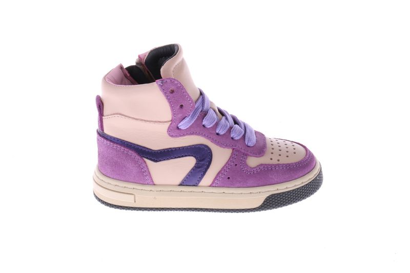 Pinocchio halfhoge sneaker – lila, beige, paars