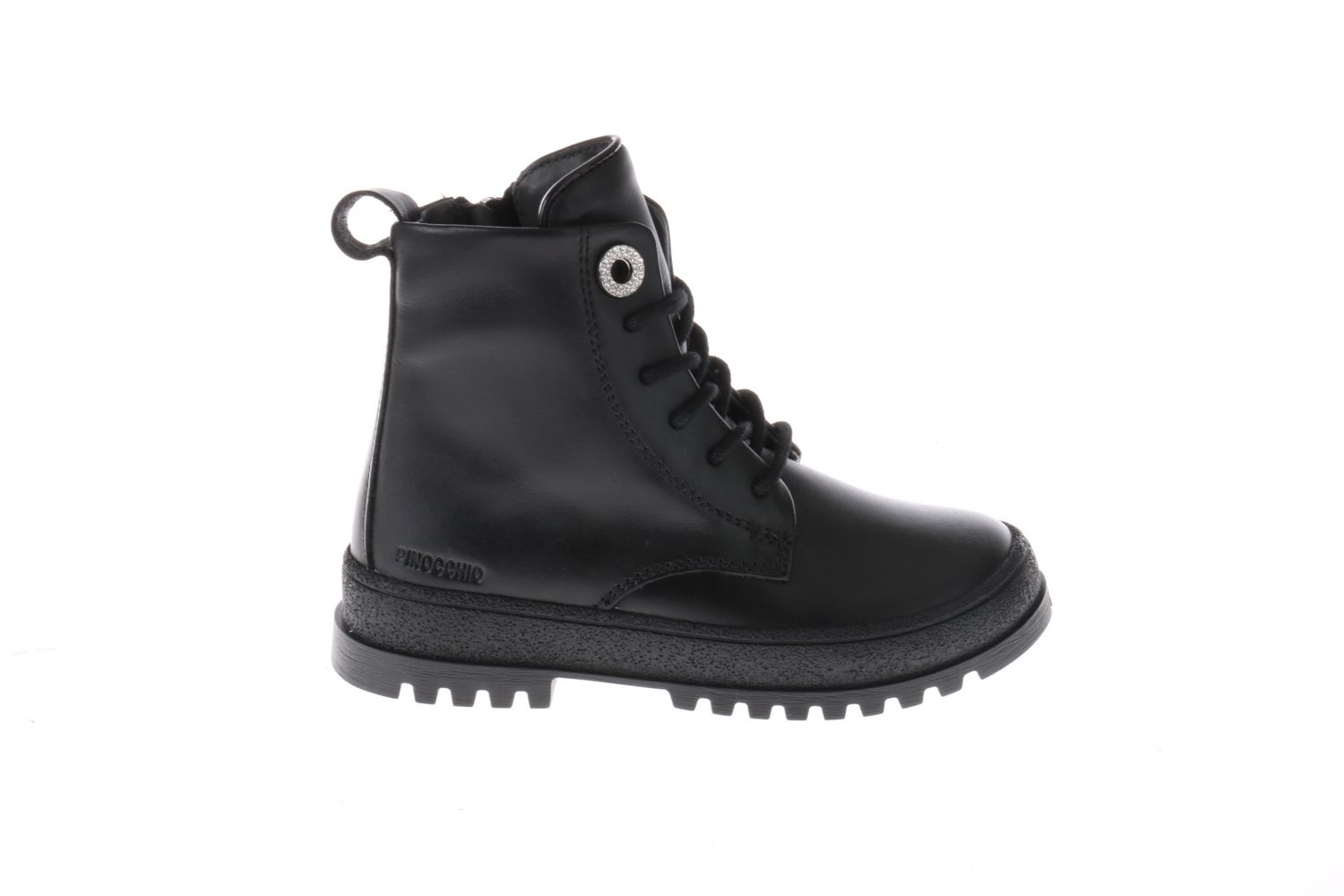 Pinocchio bikerboot - zwart met glitter detail Pinocchio bikerboot - zwart met glitter detail