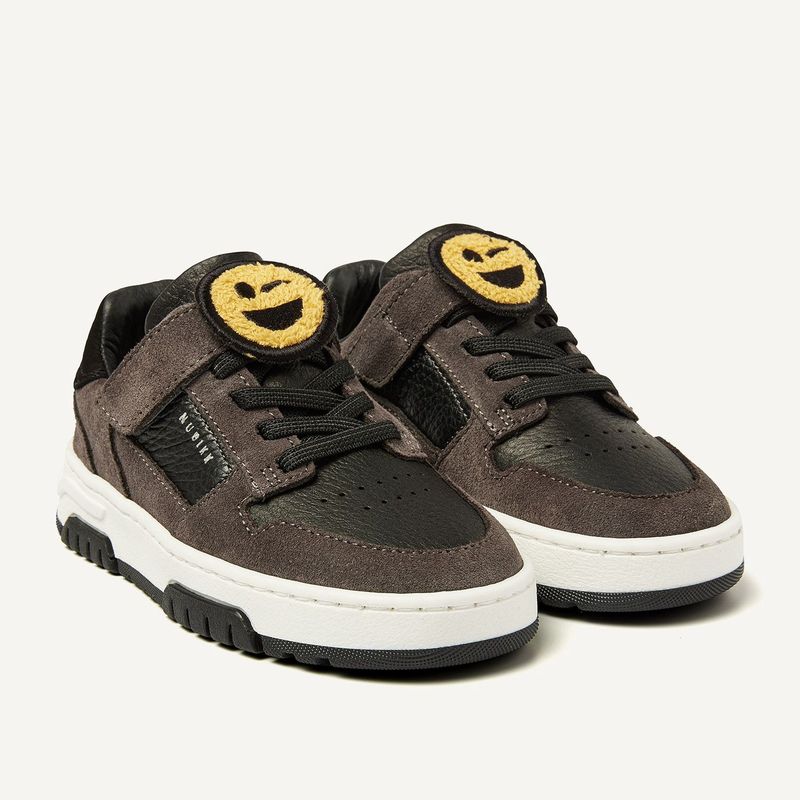 Nubikk Basket Court JR - Grey Suede / Black