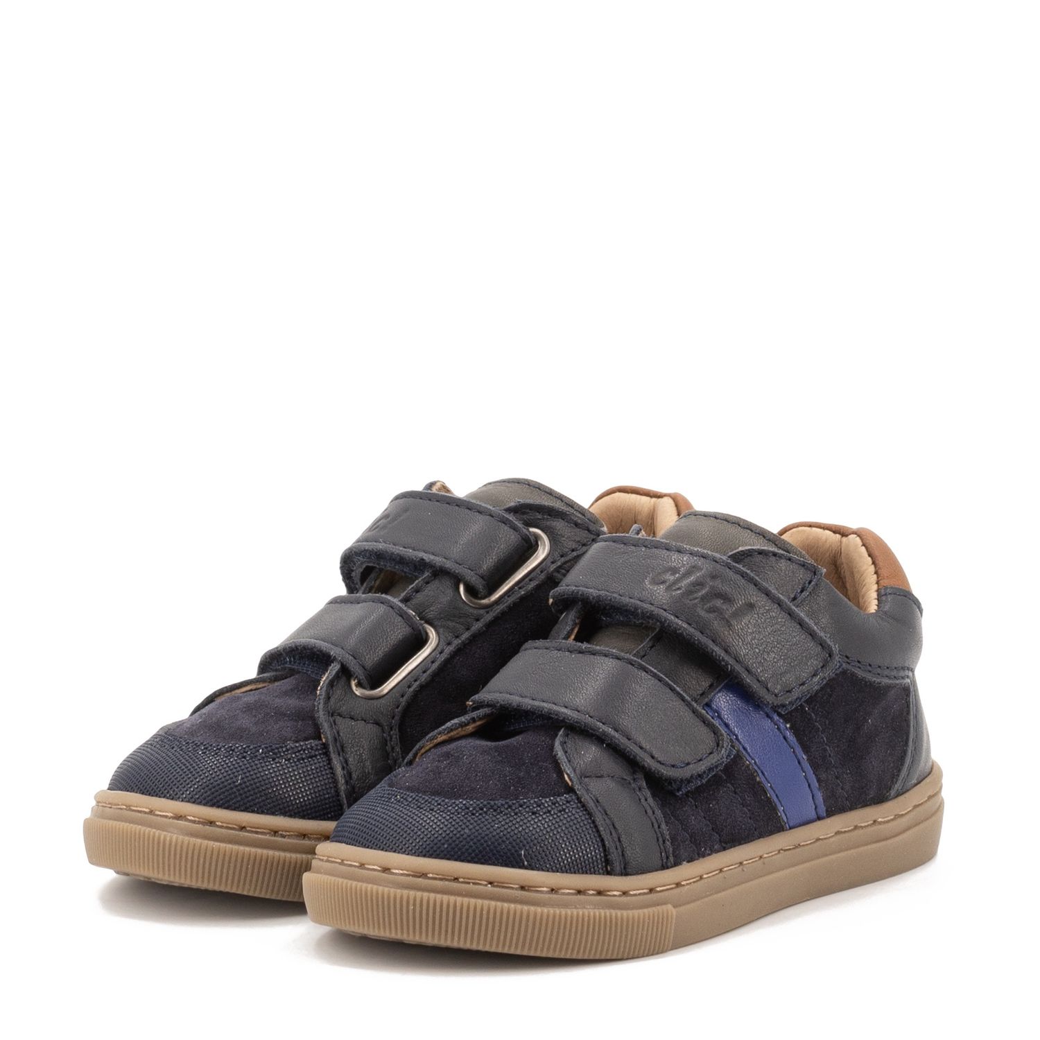 Clic! Klittenbandschoen donkerblauw met cobalt