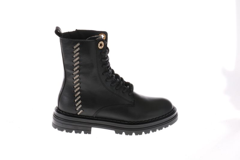 HIP bikerboot - zwart met vlechtdetail
