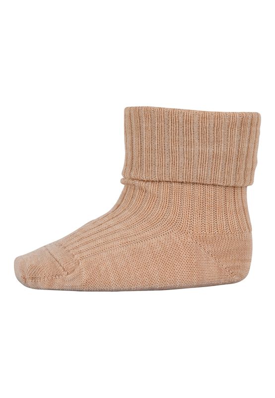 MP Denmark Wool Rib baby socks – Camel Melange