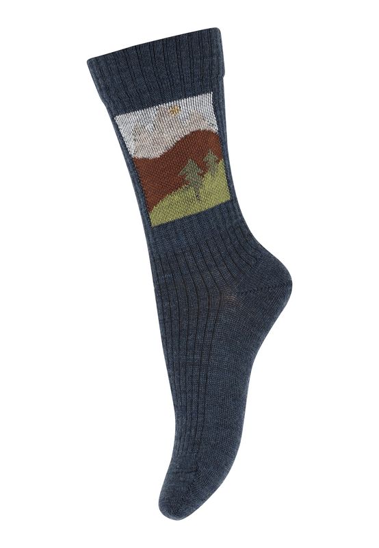 MP Denmark Willum socks - Dark Denim Melange