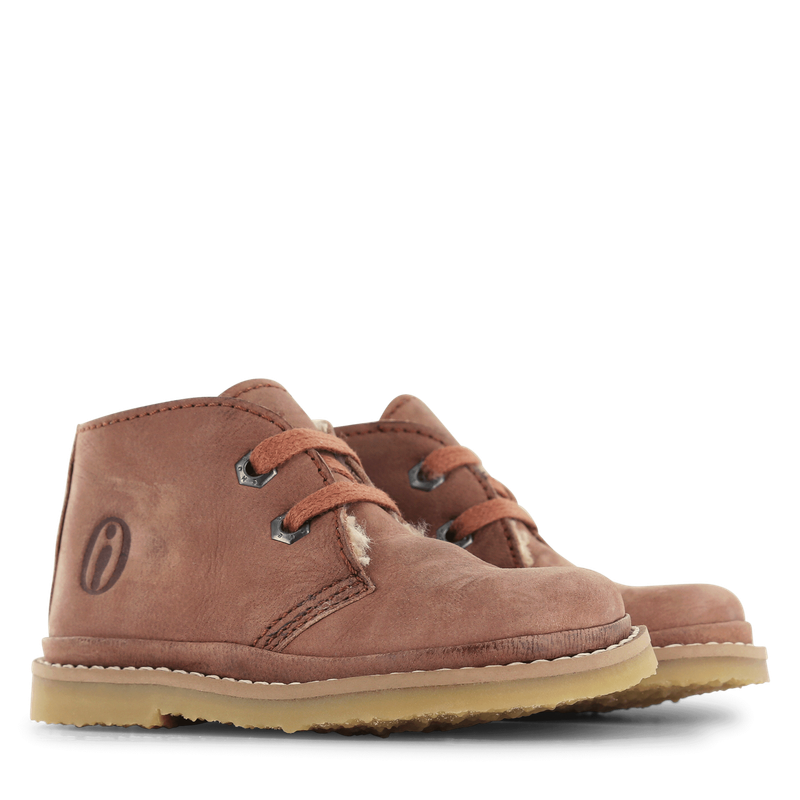 Shoesme cognac crêpe schoen