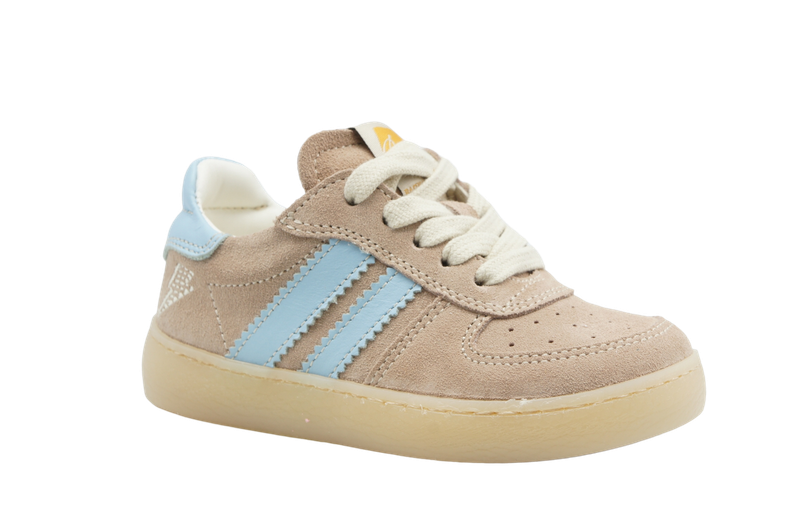 Ocra sneakers // oudroze met lichtblauwe details