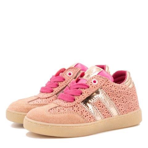 Clic! Oudroze sneaker met gouden details Clic! Oudroze sneaker met gouden details