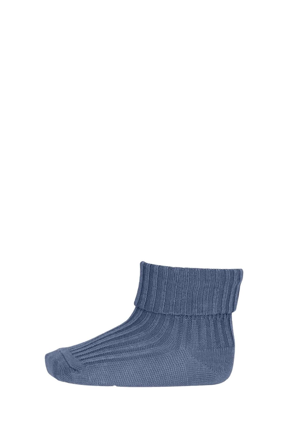 MP Denmark Cotton Rib Baby Socks – Stone Blue MP Denmark Cotton Rib Baby Socks – Stone Blue, Maat: 15-16