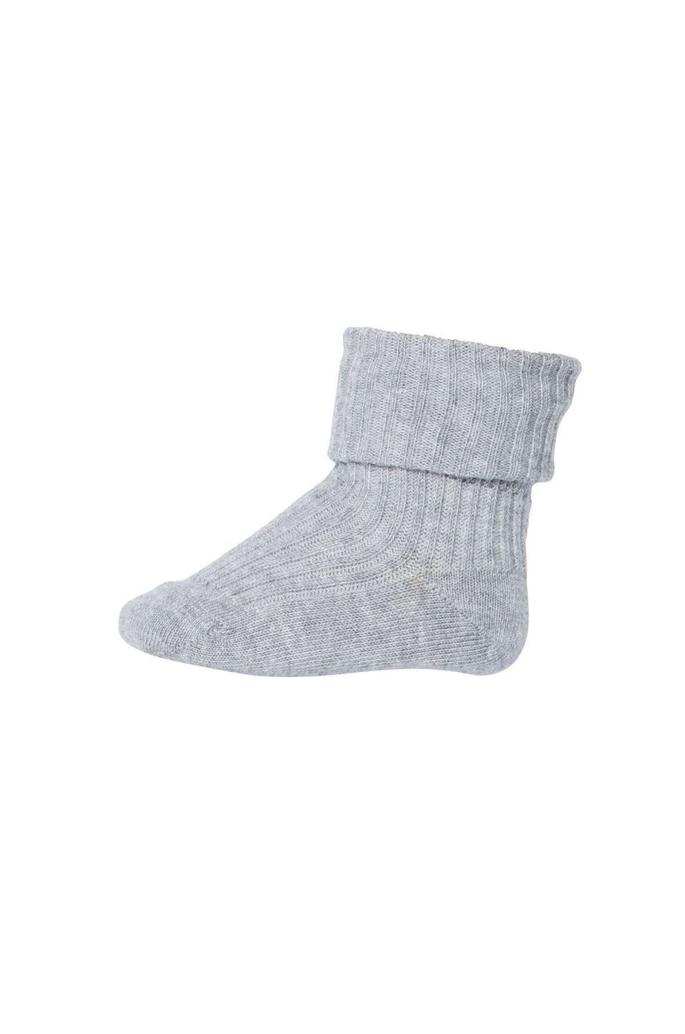 MP Denmark cotton rib baby socks – Grey, Maat: 15-16