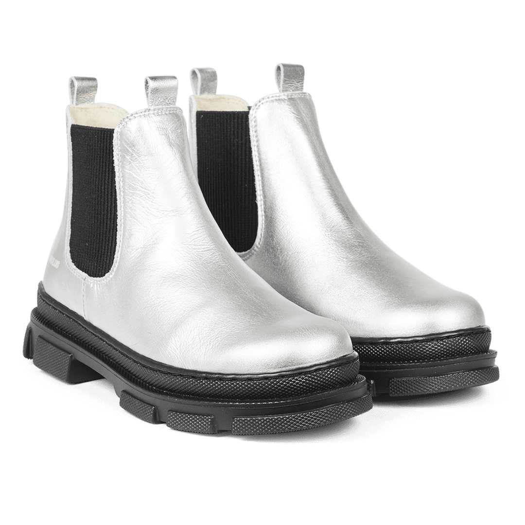 Angulus chelsea boot // zilver, zwart, Maat: 30