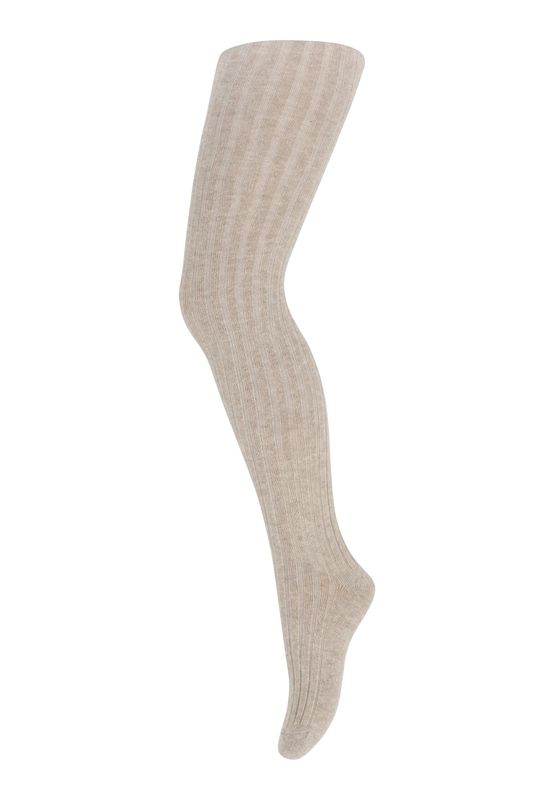 MP Denmark Cotton rib tights // Beige Melange