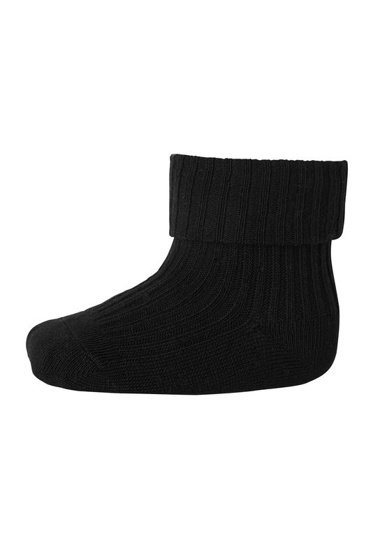 MP Denmark Cotton Rib Baby Socks – Black