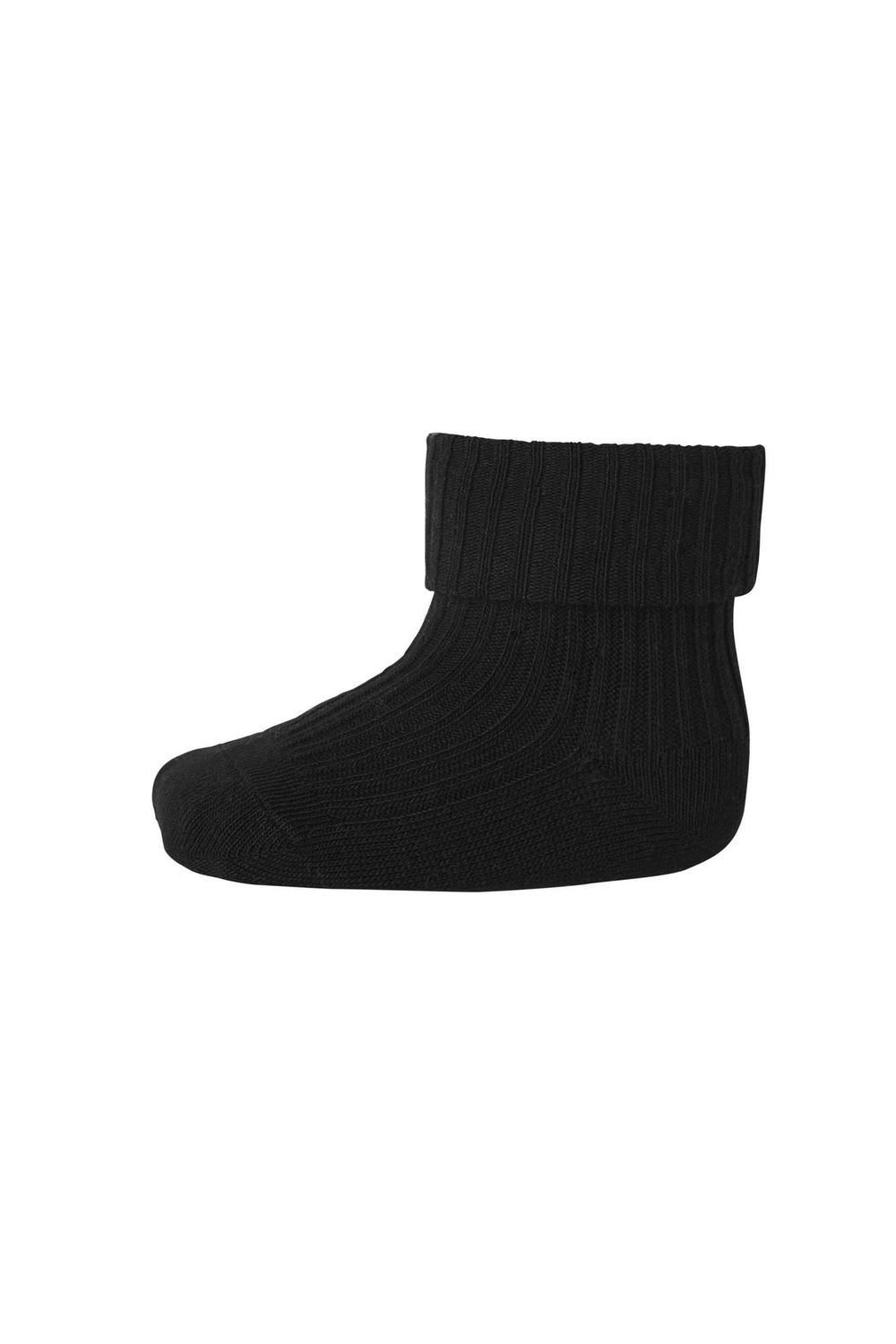 MP Denmark Cotton Rib Baby Socks – Black, Maat: 15-16