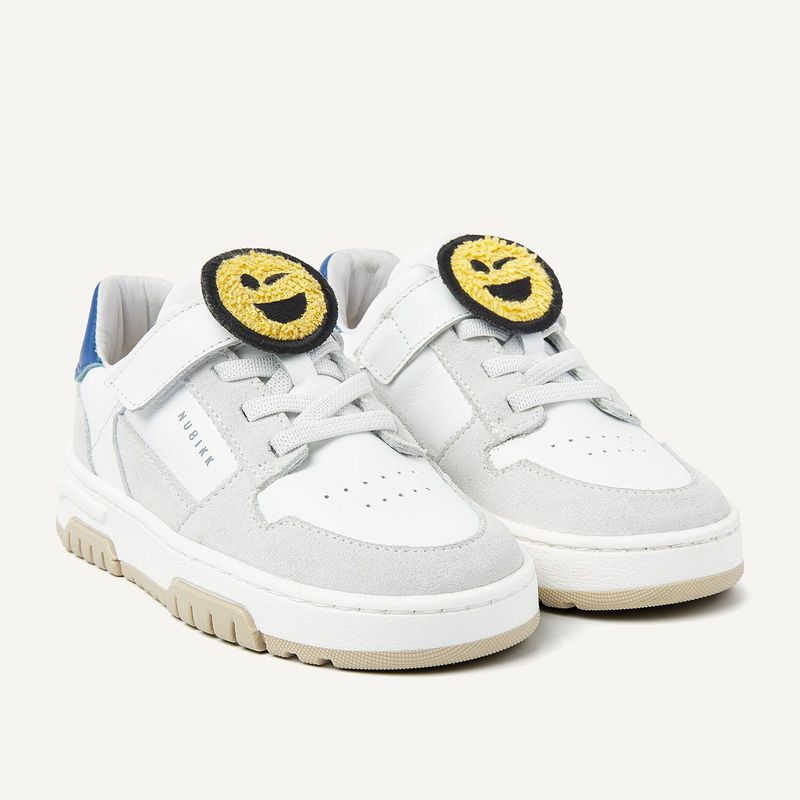 Nubikk Basket Court JR – White Combi Blue