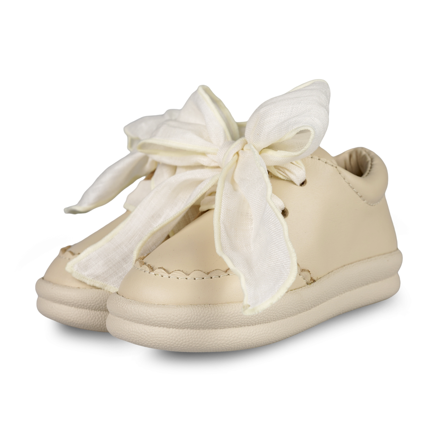 Donsje Toddler Footwear // Brookli Sneakers - Cream Leather Donsje Toddler Footwear // Brookli Sneakers - Cream Leather