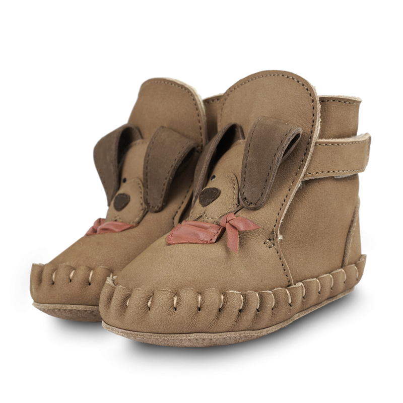 Donsje Baby Footwear // Junus Booties Western Dog | Truffle Nubuck