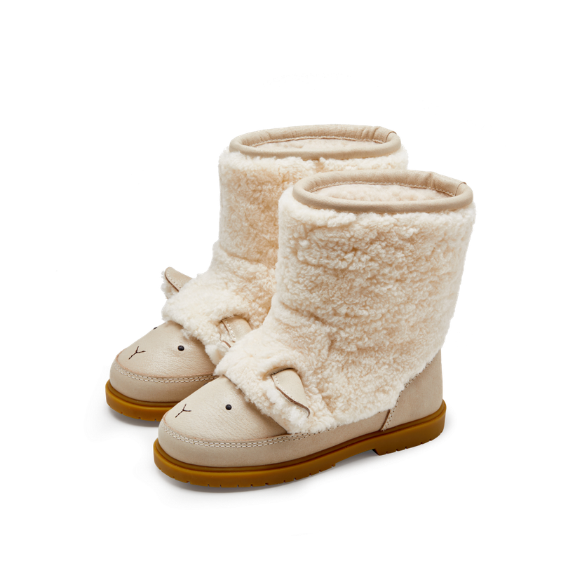 Donsje Kids Footwear // Wadou Boots Lammy | Off White Curly