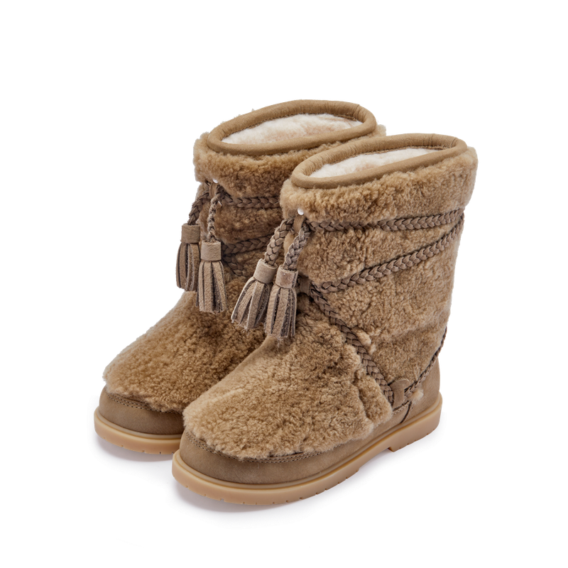 Donsje Kids Footwear // Myril Boots | Stone Sheep Wool