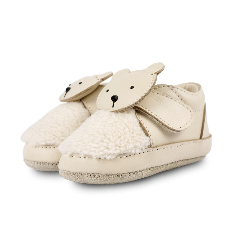 Donsje Baby Footwear // Matijn Sneaker Bear | Cream