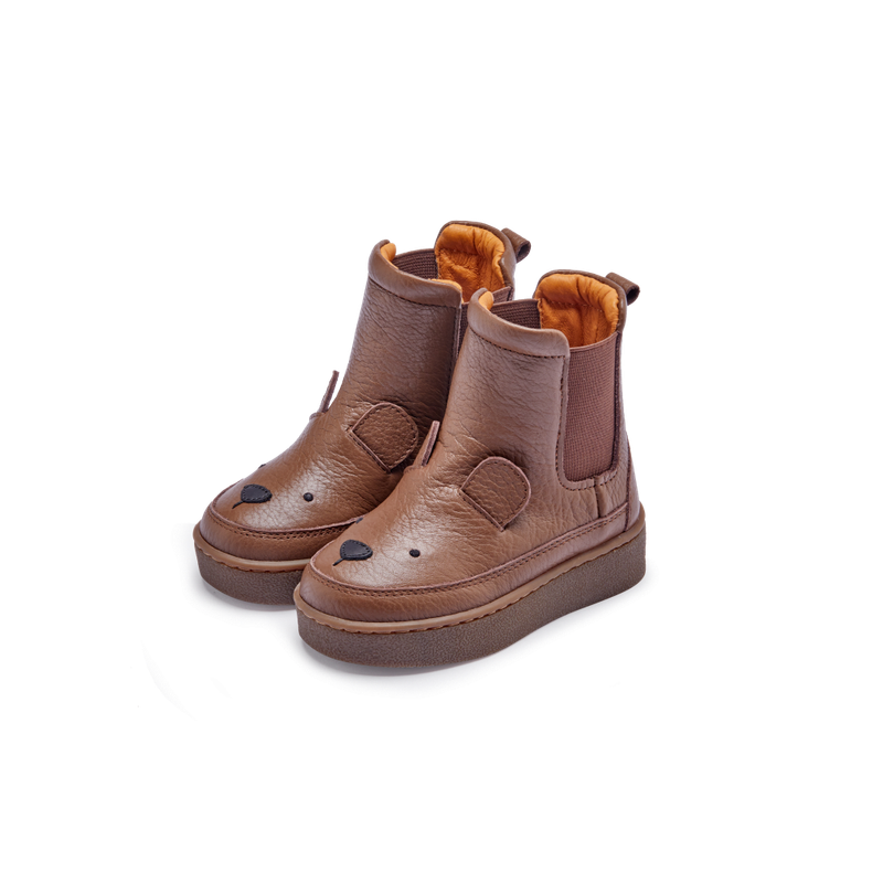 Donsje Toddler Footwear // Thudo Classic Bear | Cognac