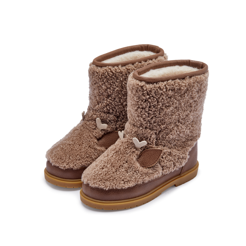 Donsje Kids Footwear // Kirfi Boots Stag | Chestnut Sheep Wool