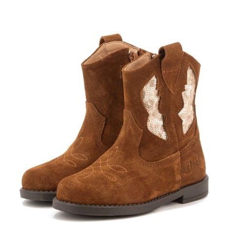 Clic! Westernlaars cognac met glitter detail