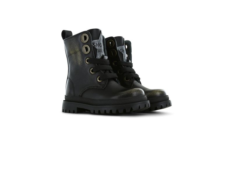 Shoesme bikerboot zwart met metallic goud