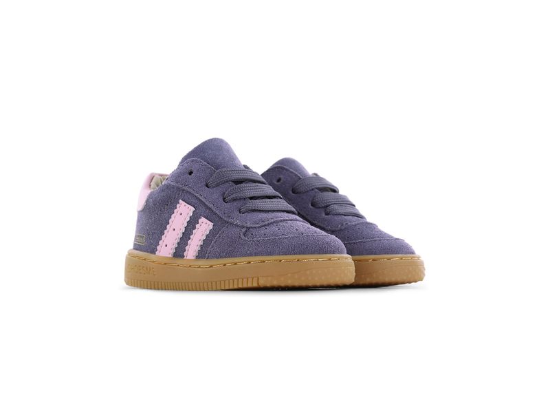 Shoesme basket sneaker laag lila met oudroze