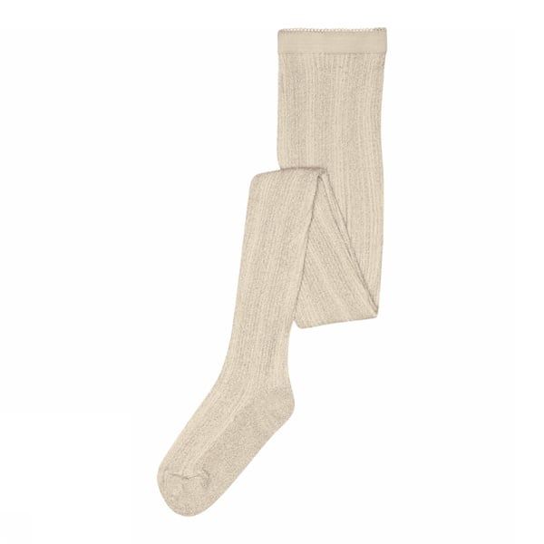 MP Denmark Celosia Glitter Tights // Ecru