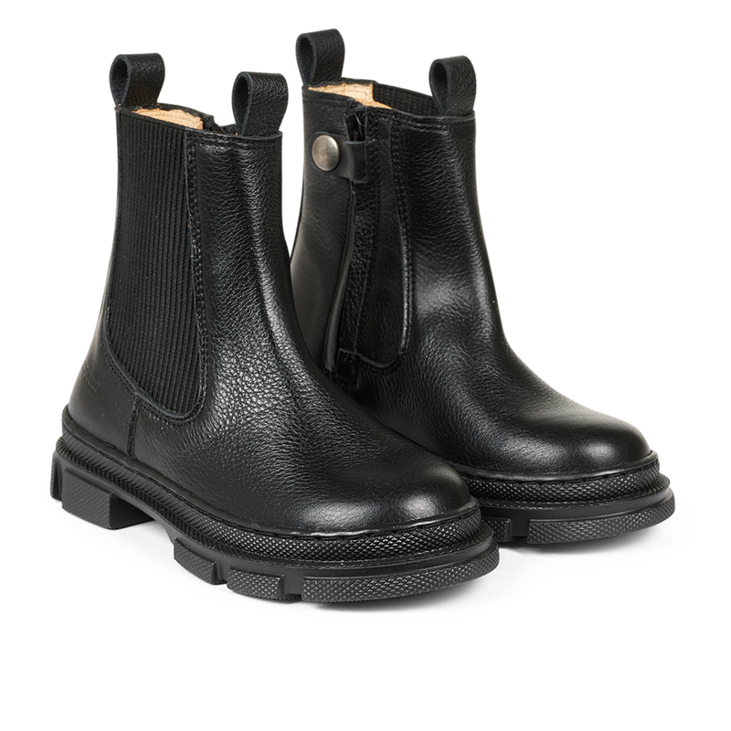 Angulus chelseaboot // zwart leer