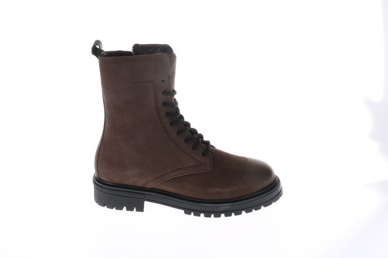 HIP bikerboot // donkerbruin met zwarte veter