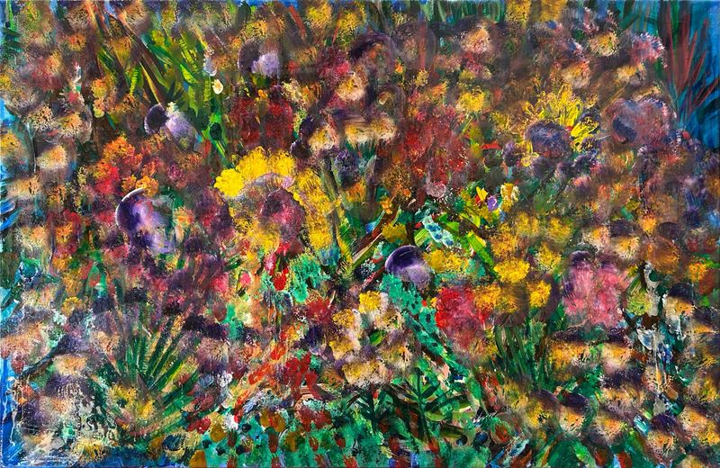 Flower Garden - Size: 36" x 24"