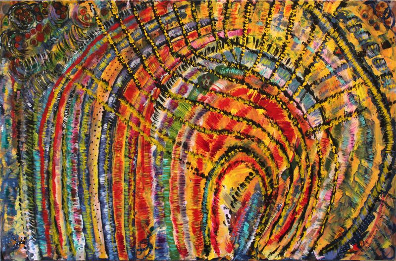 Blue Arches - Size: 36" x 24"