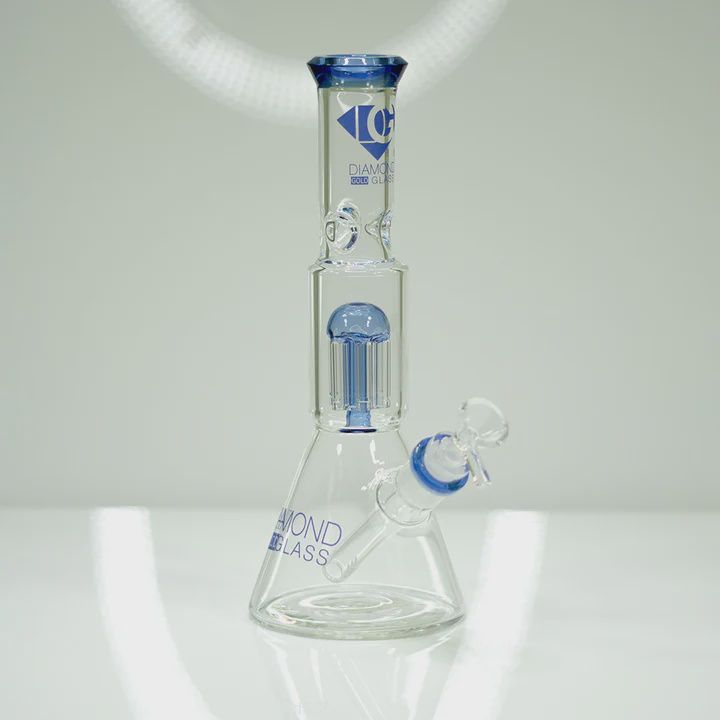 Diamond 12" Beaker w/ Tree Perc, Color: Blue Violet