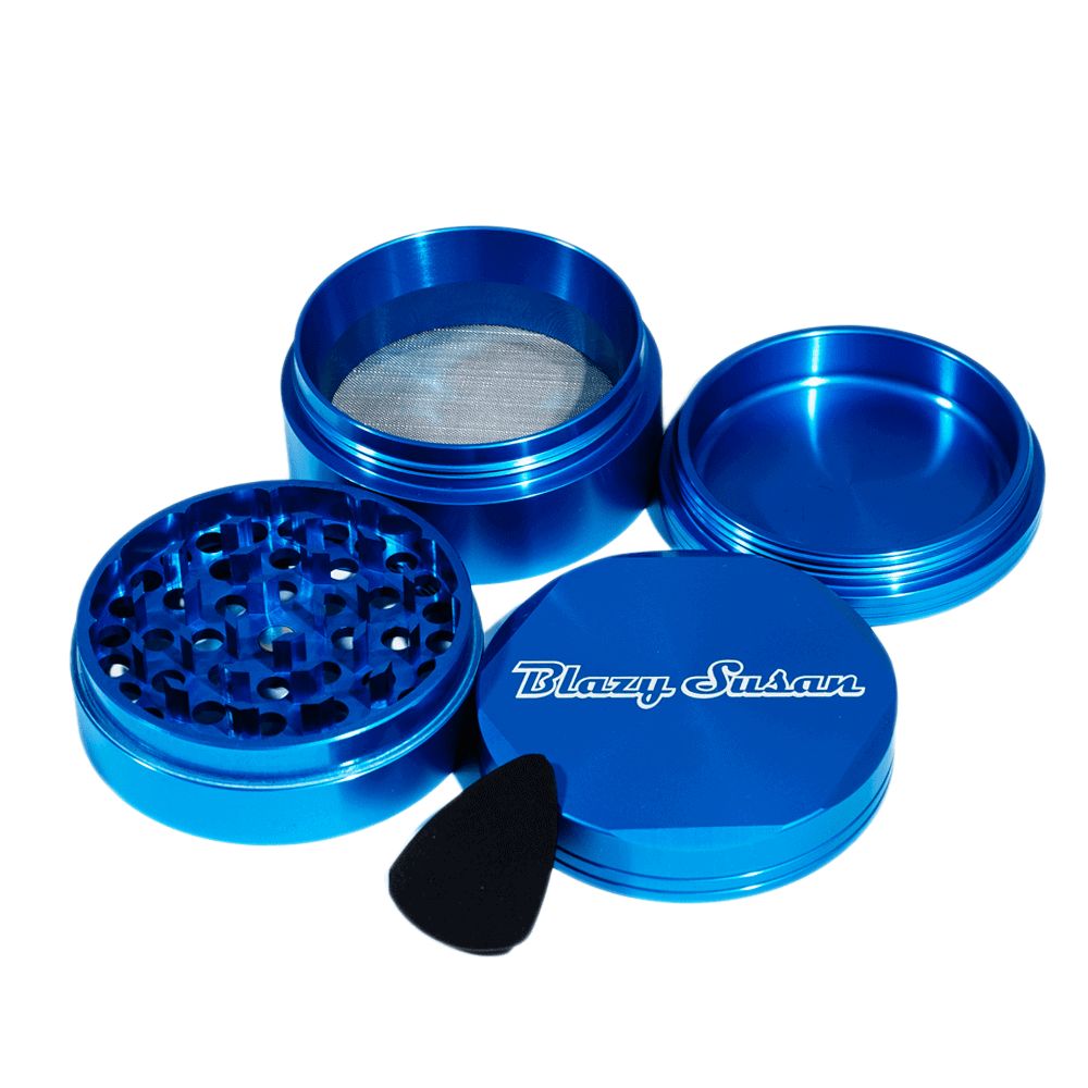 Blazy Susan 2.5" Grinder 4 piece, Color: Blue